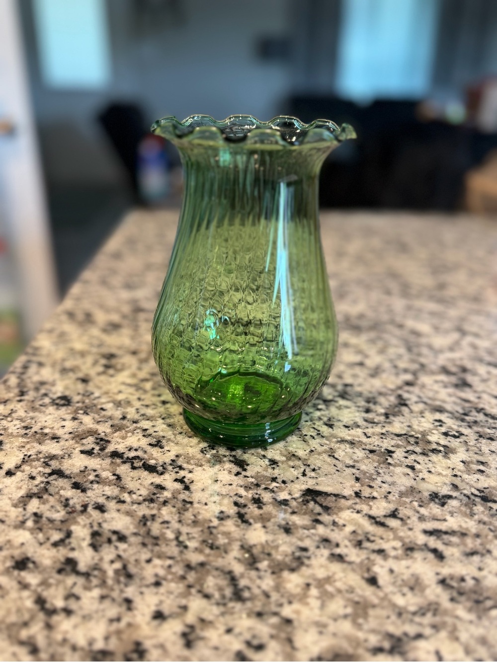 Green Decorative Glass Vase